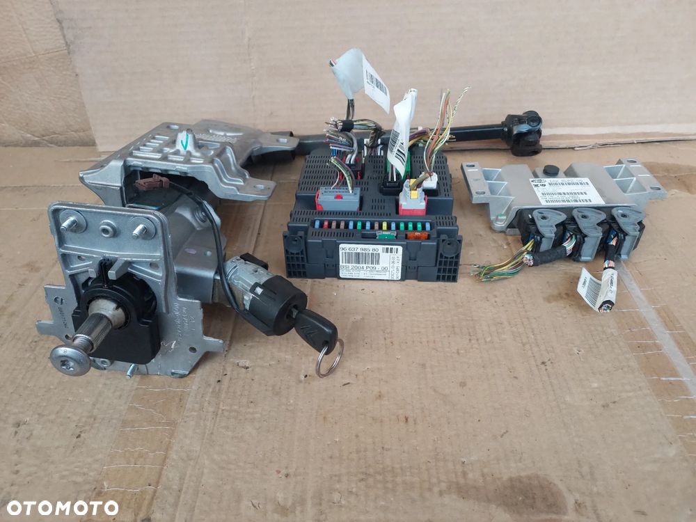 Zestaw startowy komputer sterownik silnika kolumna BSI Citroen C4 1.4 16V I6LP2.05 9664934380 9664339980 9663798580 - 1