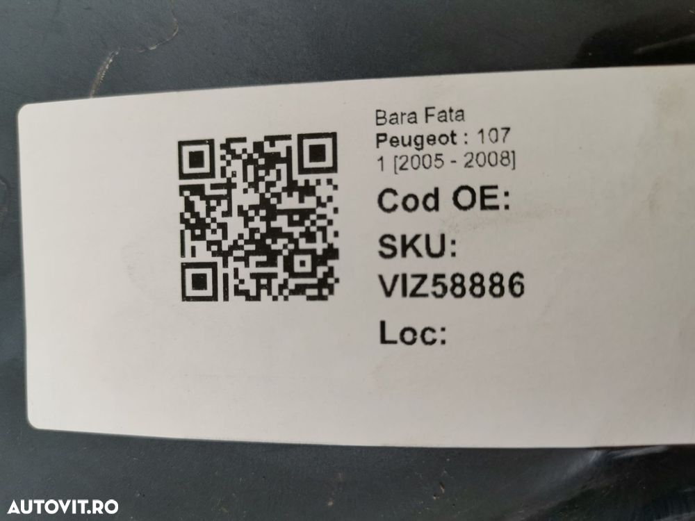 Bara Fata Peugeot  107 1 2005 2006 2007 2008 2009 2010 2011 2012 Origi - 8
