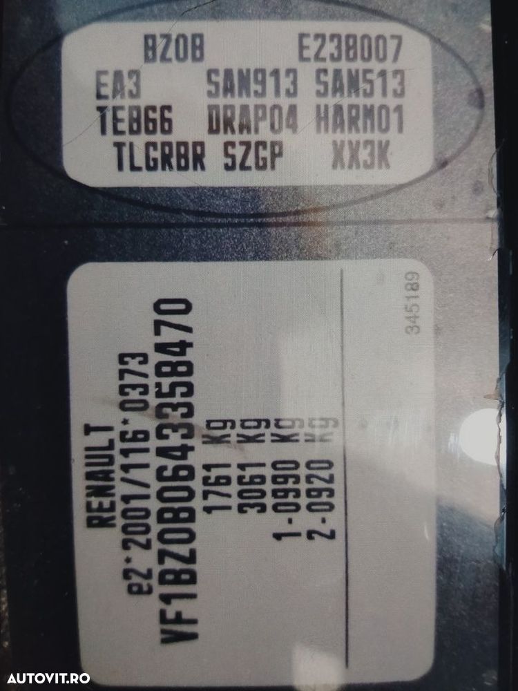 Ușă /uși dreapta spate Renault Megane 3 1,5  cod vopsea TEB 66 - 3