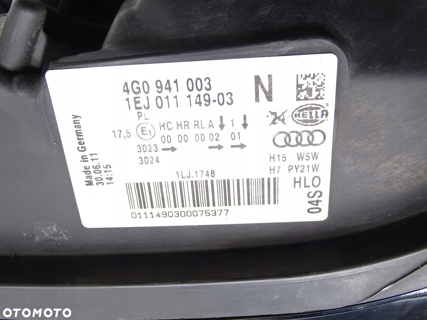 LAMPA LEWY PRZÓD LEWA PRZEDNIA AUDI A6 C7 4G SEDAN 12R 4G0941003N - 9
