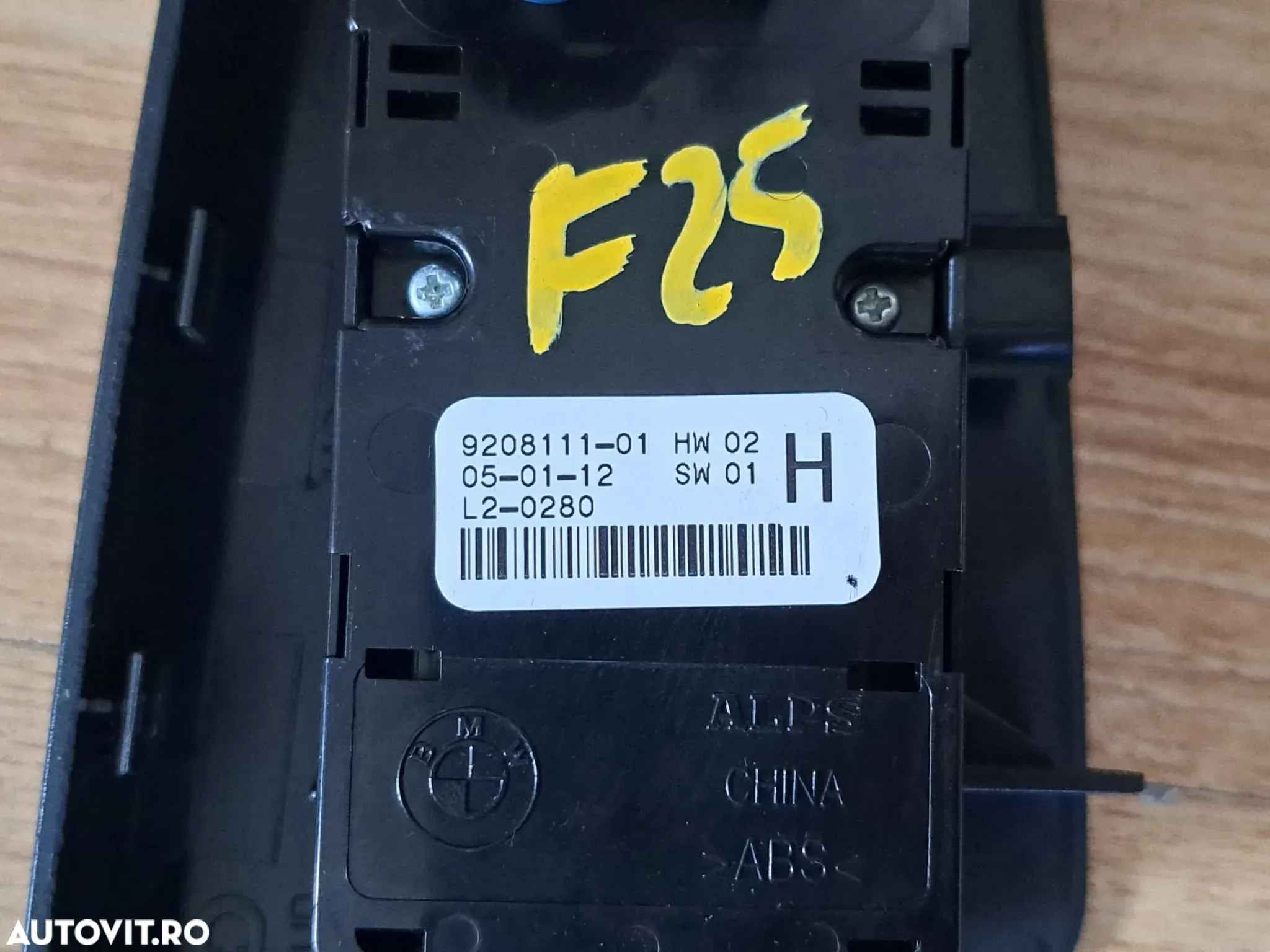 Panou butoane comenzi geamuri electrice oglinzi electrice usa sofer original bmw F20 F45 F30 F36 F07 F06 F48 F29 F25 F26 F15 F16 - 3