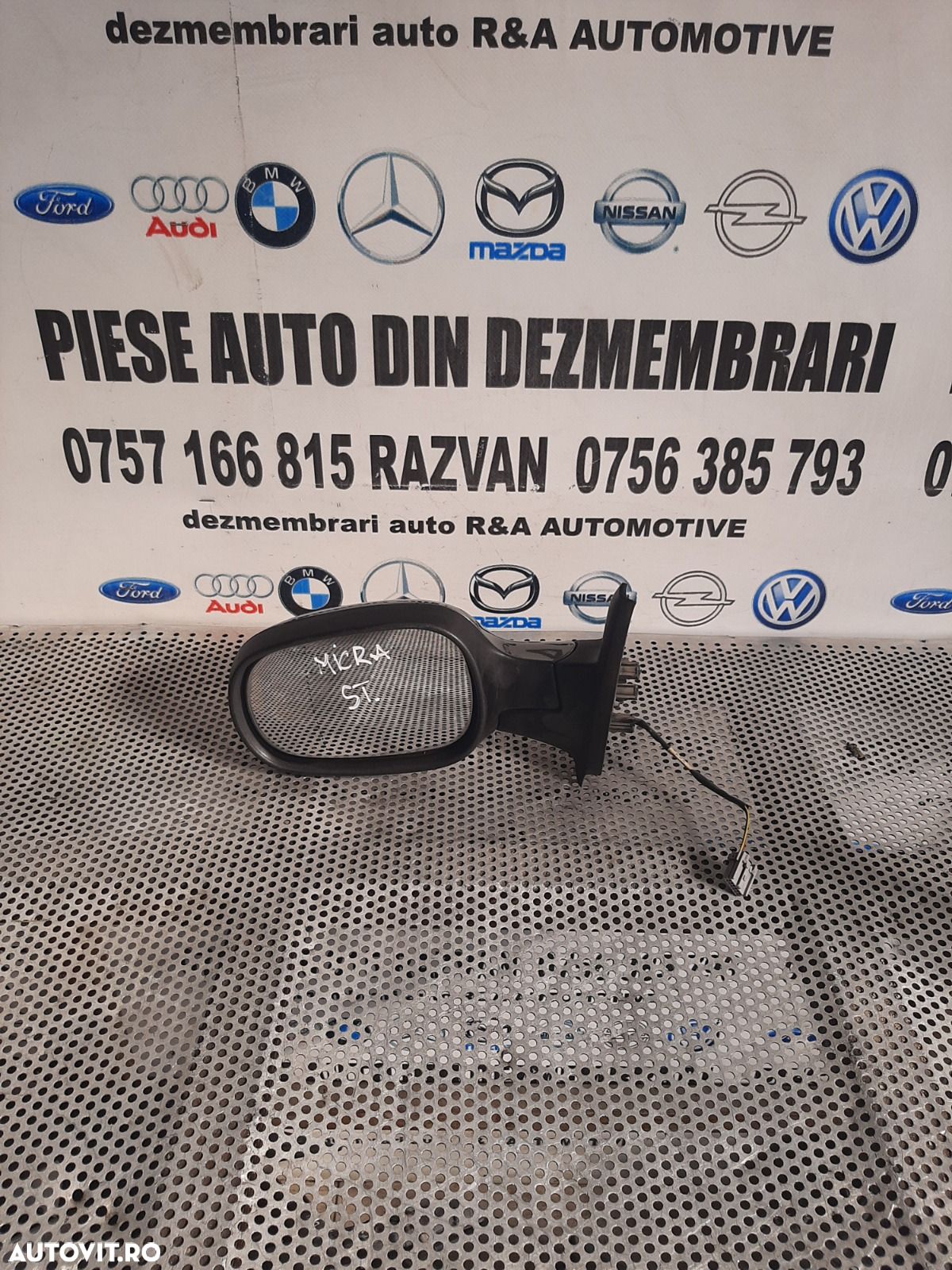 Oglinda Stanga Nissan Micra Electrica Model 2003-2004-2005-2006-2007-2008-2009 Vandut De Firma Cu G - 1