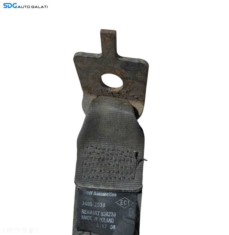 Centura Siguranta Dreapta Spate Renault Clio 3 2005 - 2014 Cod 34052538 [P0042] - 2