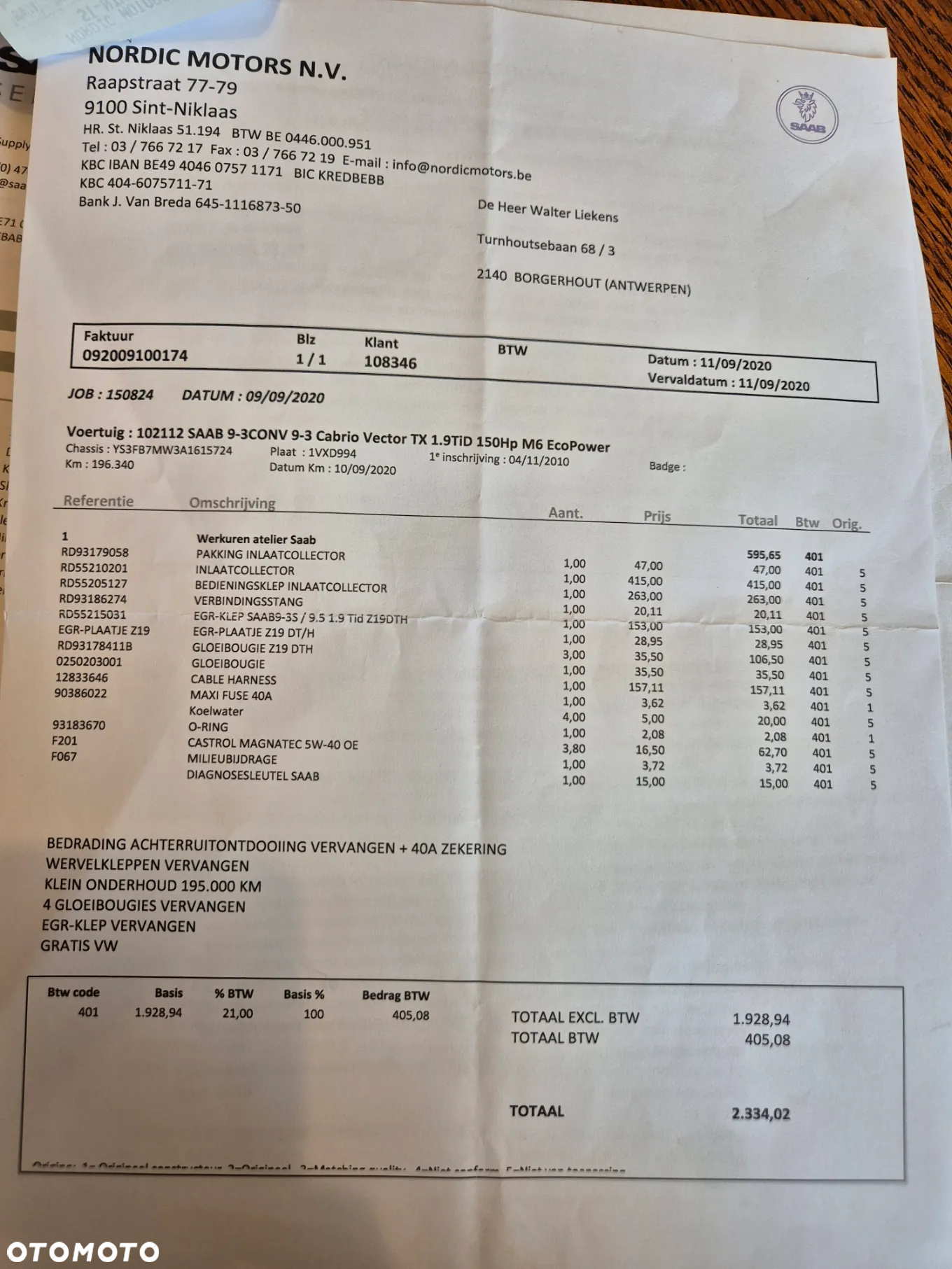 Saab 9-3 1.9 Cabriolet TiD DPF Vector - 36