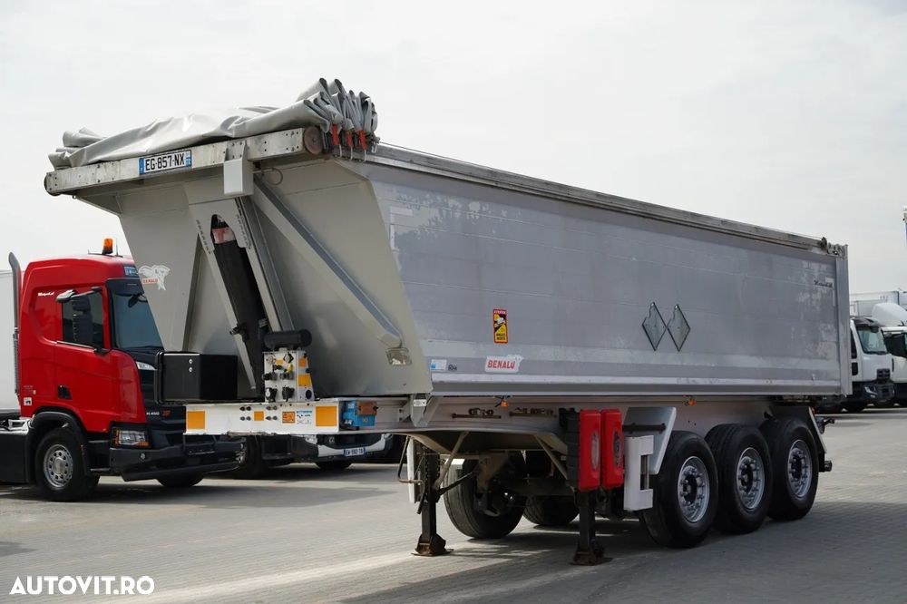 Benalu TIPPER / 30 m³ / ALUMINUM / LIFT AXLE / WEIGHT: 5,000 KG / ELECTRIC CURTAIN / IMPORTED - 3