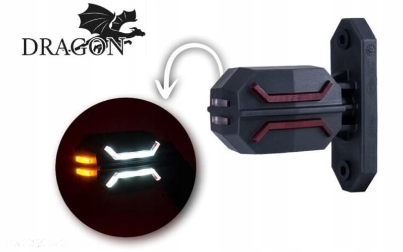 lampa obrysowa led dragon krótka 12/24v uniwersalny polski produkt - 1