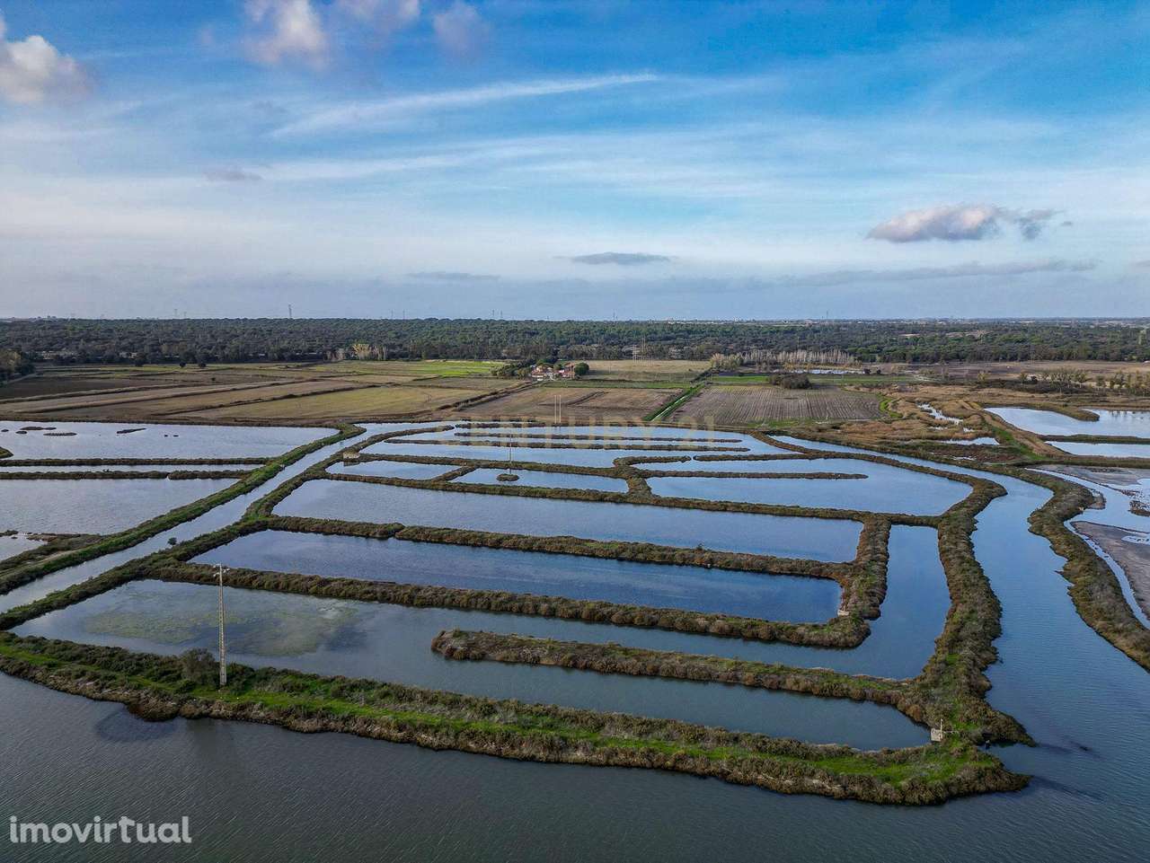 Marinha para Aquacultura, 15 ha, construções de apoio, no Rio Sado , M - Grande imagem: 4/23
