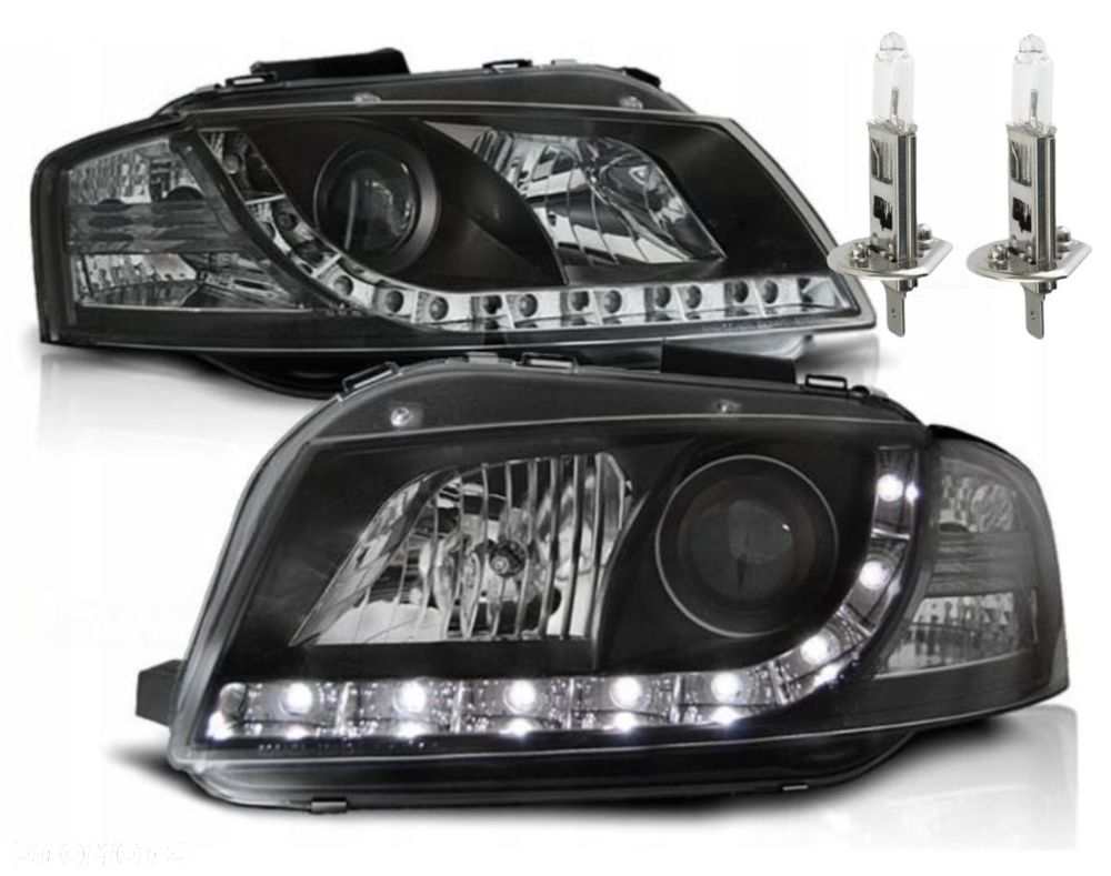 NOWE Lampy Reflektory Do AUDI A3 8P Od 2003 Do 2008 Roku + ŻARÓWKI LED - 4