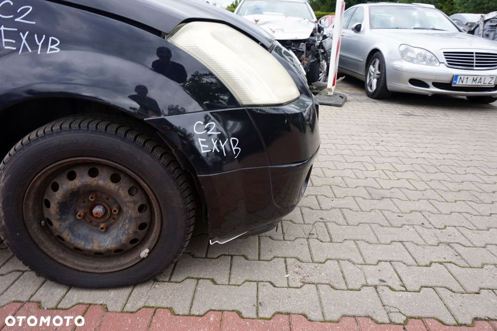MASKA ZDERZAK BŁOTNIKI LAMPY C2 PH1 EXYB  CITROEN 2003-2005 CZARNY PRZÓD KOMPLETNY - 12
