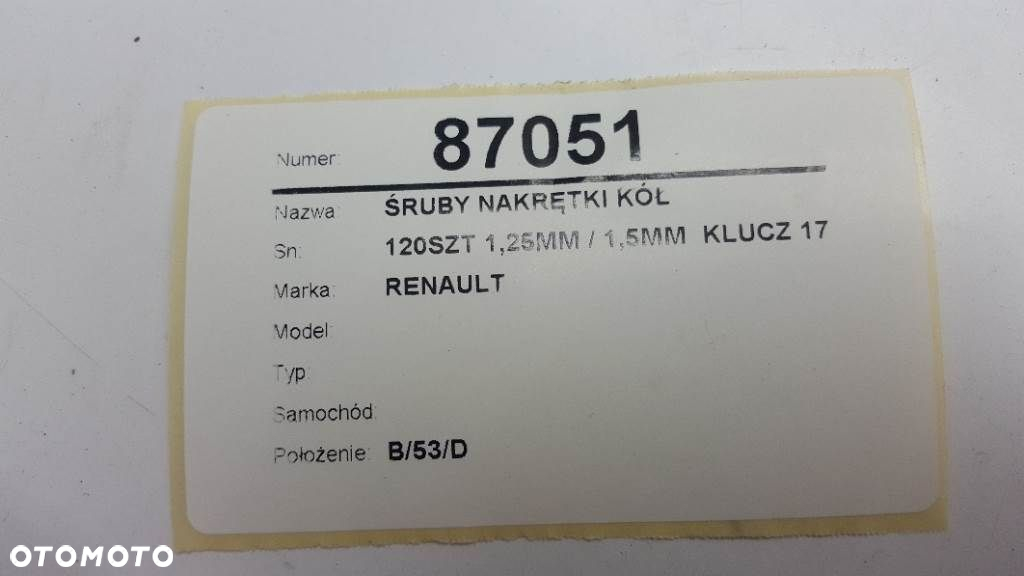 ŚRUBY NAKRĘTKI KÓŁ RENAULT MASTER MOVANO - 3