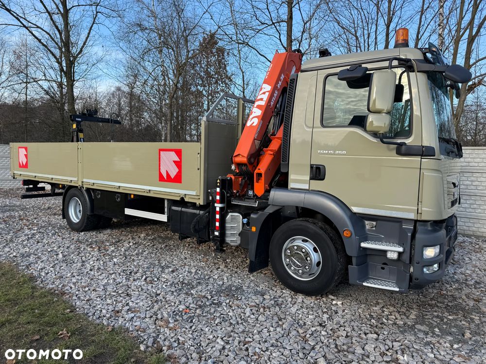 MAN TGS TGL * 4x2* *TGM 15.250 + DŻWIG KRAN HDS ATLAS 96.3E  WYSÓW 10,2m* Kran* Sterowanie Radiowe* ROTATOR* Widły do PALET* + Skrzynia 6.5m* 111000km - JAK NOWY* z NIEMIEC - 19