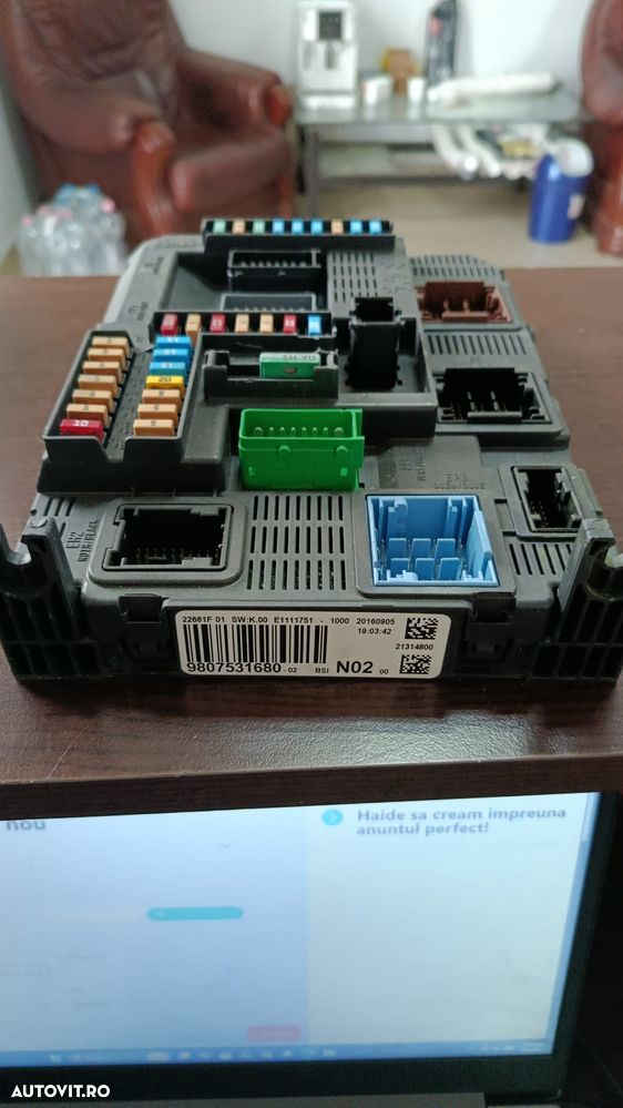 Tablou sigurante avand codul original -9807531680 - pentru Peugeot 301 din 2016 - 1