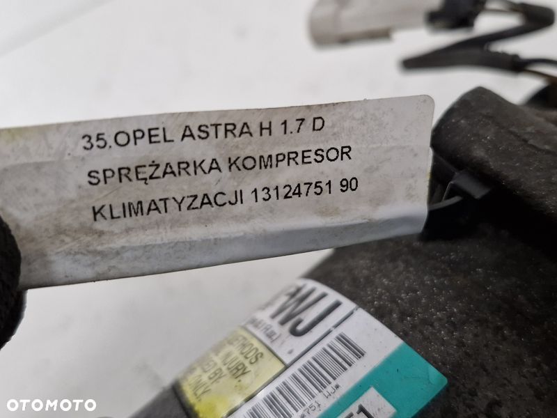 OPEL ASTRA H 1.7 D SPRĘŻARKA KOMPRESOR KLIMATYZACJI 13124751 - 8