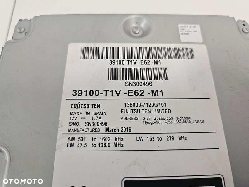 honda cr-v iv 4 radio ekran nawigacja wyświetlacz 39100-t1v-e62-m1 - 8