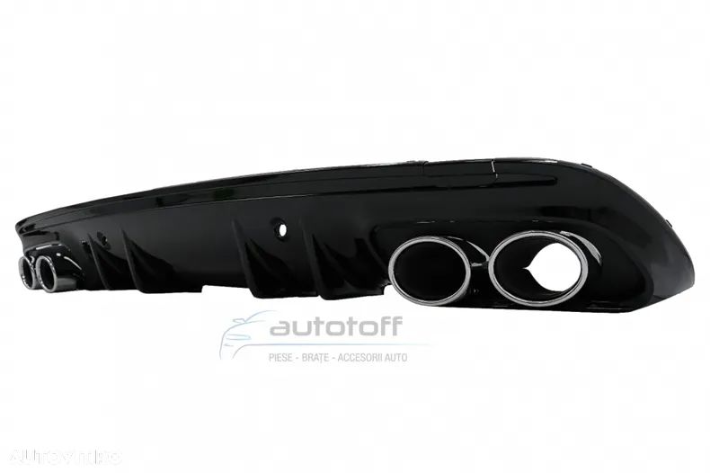 Bara Fata cu Difuzor si ornamente evacuare compatibil cu Mercedes C-Class W205 S205 (2014-2020) C63 Design - 10