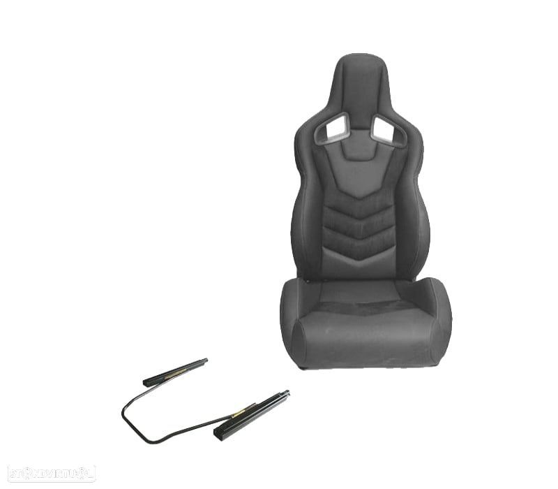 KIT BAQUET BACKET DESPORTIVA COURO PRETA ESTILO SPORTSTER - 1