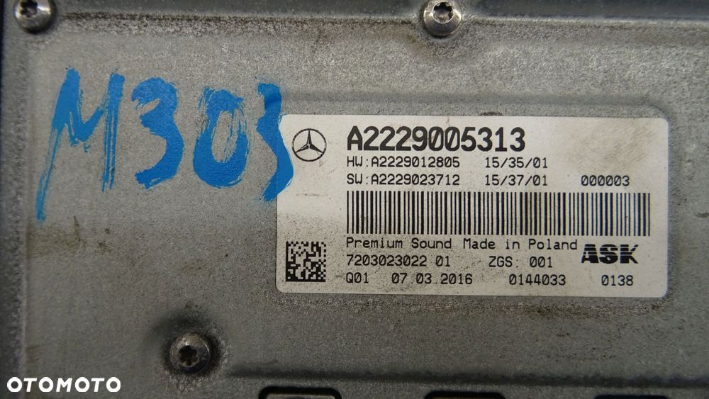 wzmacniacz mercedes-benz oe a2229005313 nr m303 - 3
