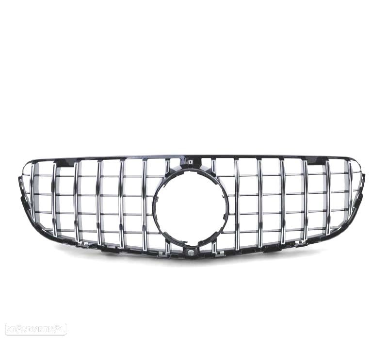 GRELHA FRONTAL MERCEDES CLASE GLC X253 15- LOOK AMG PRETO CROMADO - 2
