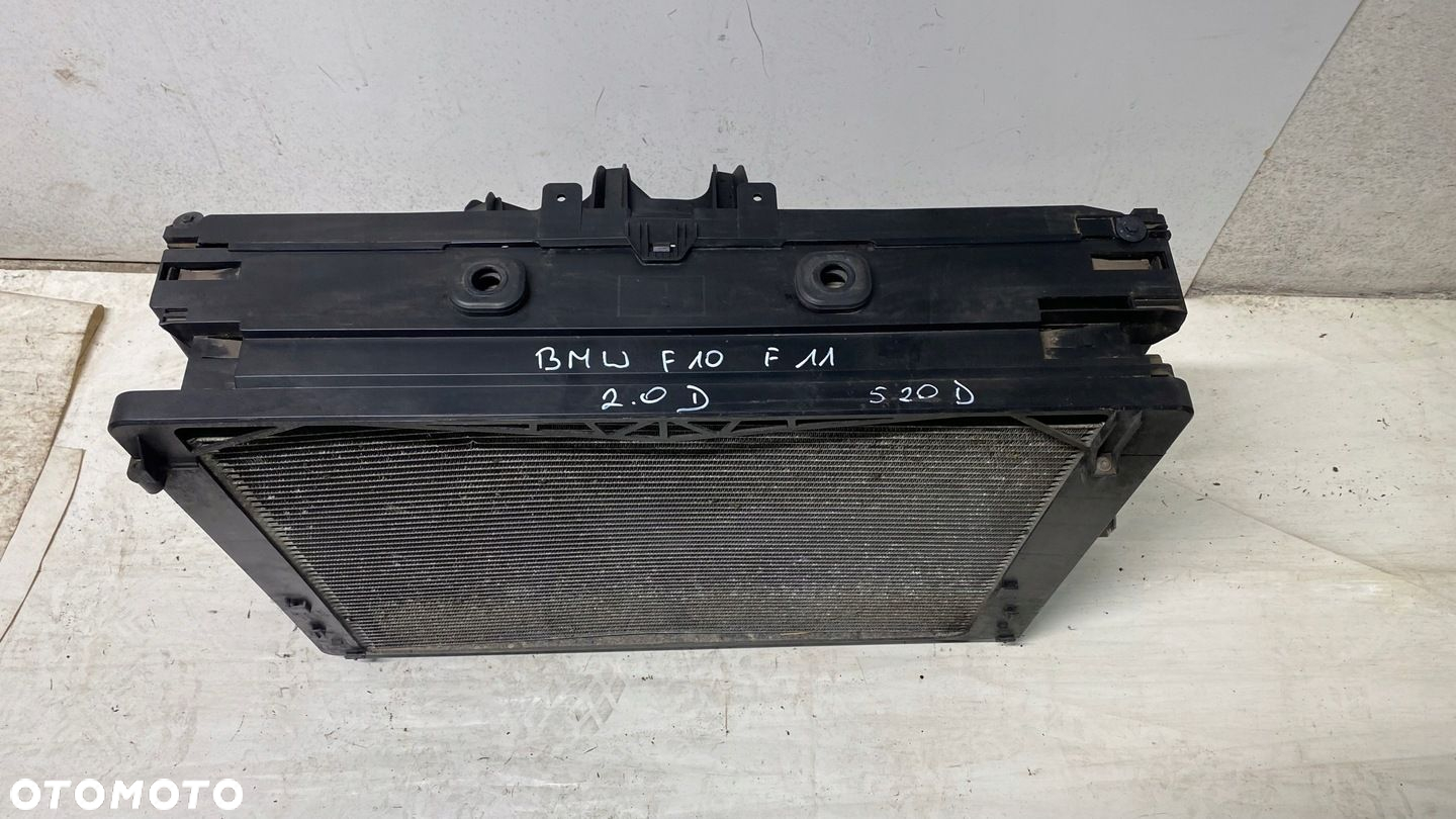 BMW F10 F11 520 D CHŁODNICA WODY KLIMATYZACJI INTERCOOLERA WENTYLATOR - 4