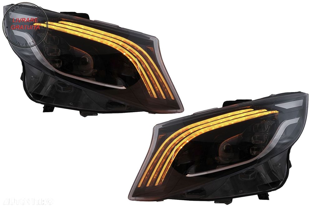 Faruri Full LED Mercedes V-Class W447 (2016-2020) Negru- livrare gratuita - 18