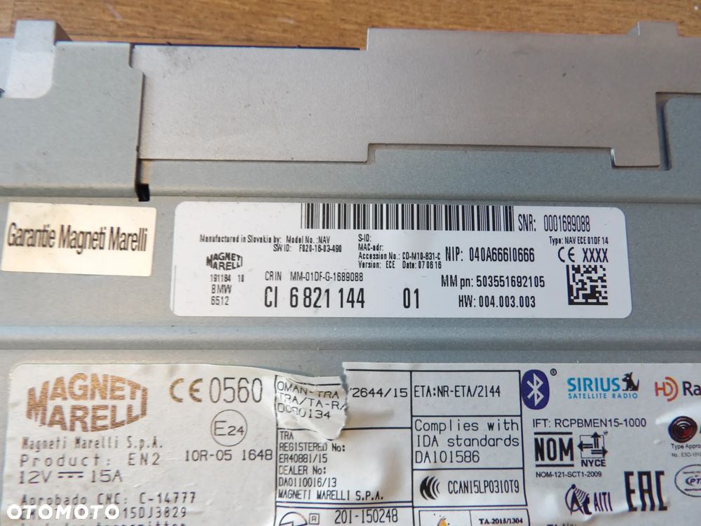 BMW - F20,F30 - RADIO , NAWIGACJA , CZYTNIK - 6821144 - 2