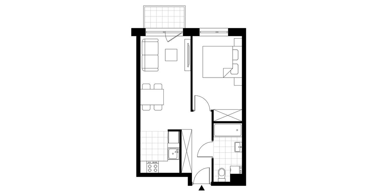 2-pokojowe mieszkanie 39m2 + balkon Bezpośrednio - Pełny obrazek: 4/11