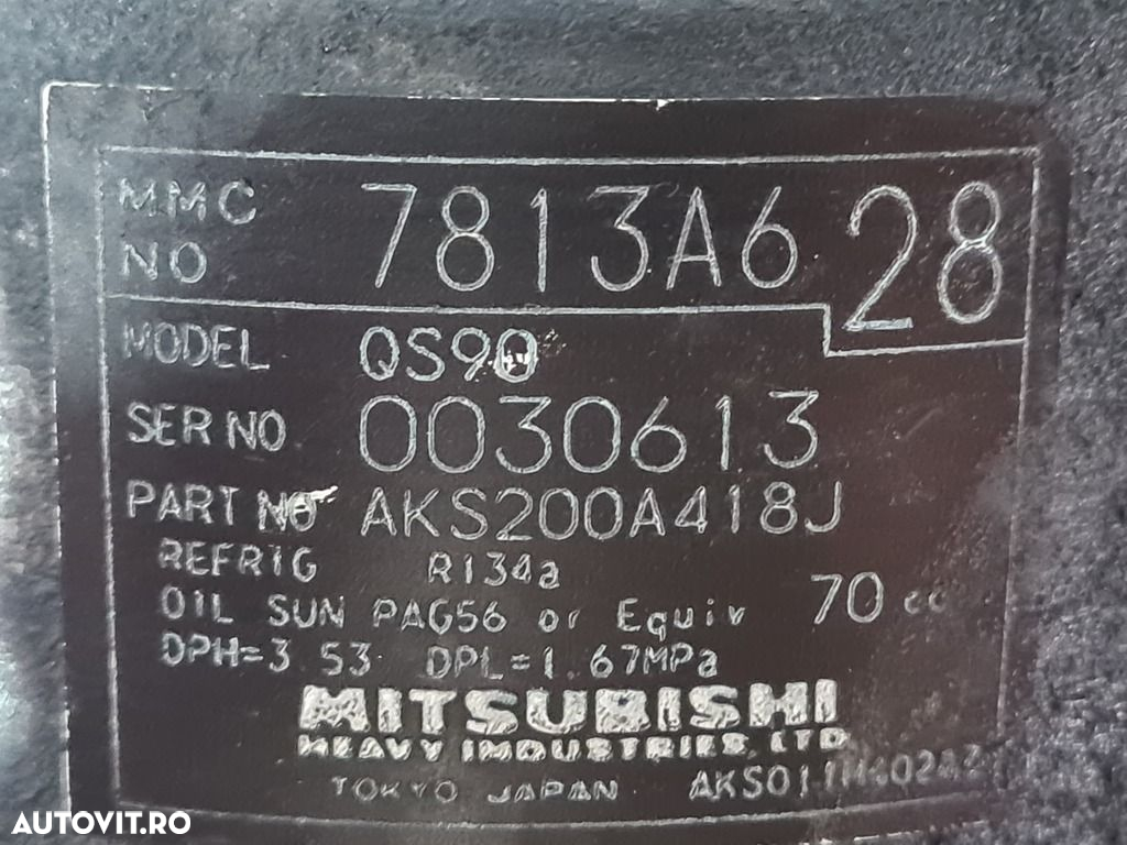 Compresor clima Mitsubishi Outlander III 2.2 Diesel 2012 - 2015 4N14 (1085) 7813A628 - 5