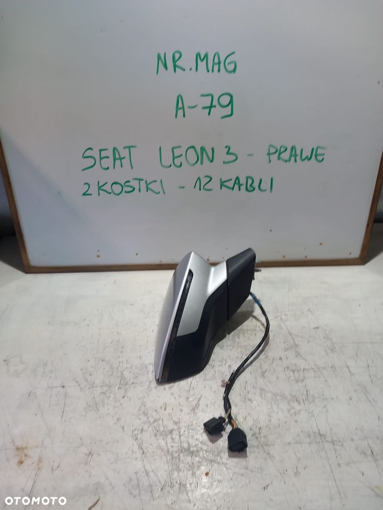 LUSTERKO PRAWE SEAT LEON III 12 KABLI 2 WTYCZKI - 2