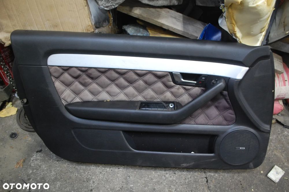 FOTELE + KANAPA + BOCZKI + SŁUPKI CZARNE ELEKTRYCZNE ALKANTARA AUDI A4 B6 B7 CABRIO - 14