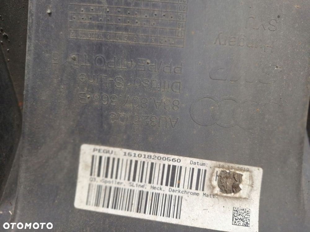 ZDERZAK DYFUZOR SPOJLER AUDI Q3 83A 2020-2024 S-LINE ORYGINAŁ OE ASO - 9