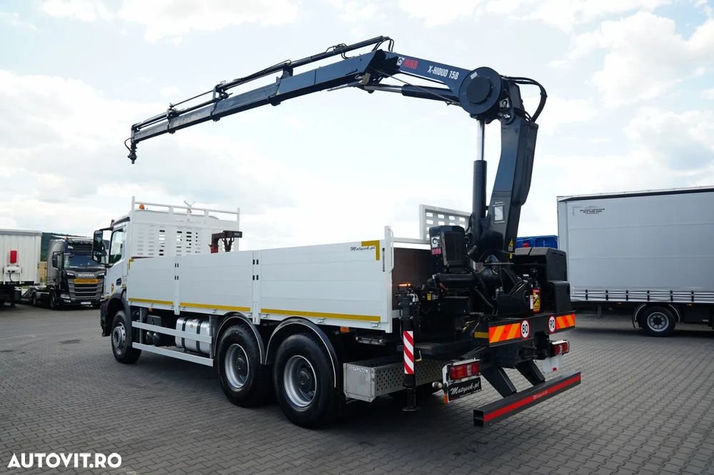 Mercedes-Benz AROCS 2640 / 6x4 / LIVRARE 6,5 M + HDS HIAB X- Hiduo 158 DS- 4 / MAX 4.700 KG / RADIOCOMANDĂ / ROTATOARE / FURCĂ PENTRU PALEȚI / EURO 6 - 6