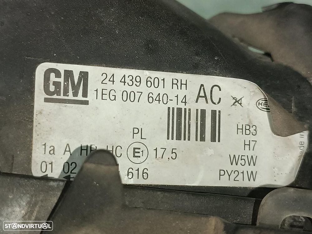 FAROL DIREITO OPEL ASTRA G SEDAN 2002 -24439601 - 4