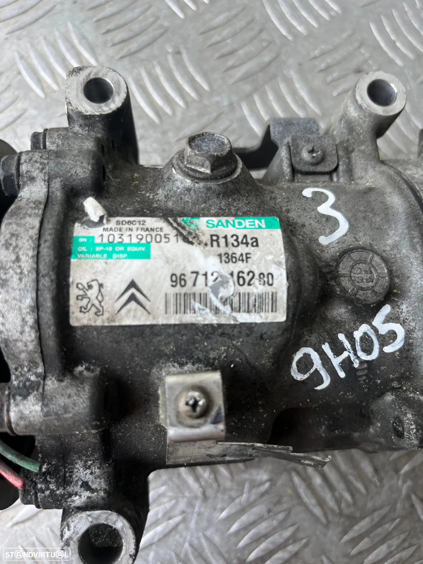 Compressor Ar Condicionado Peugeot 207/308/5008/Partner/Citroen C3/C4/Berlingo 1.6 Hdi Ref: 9671216280/9H06 - 6