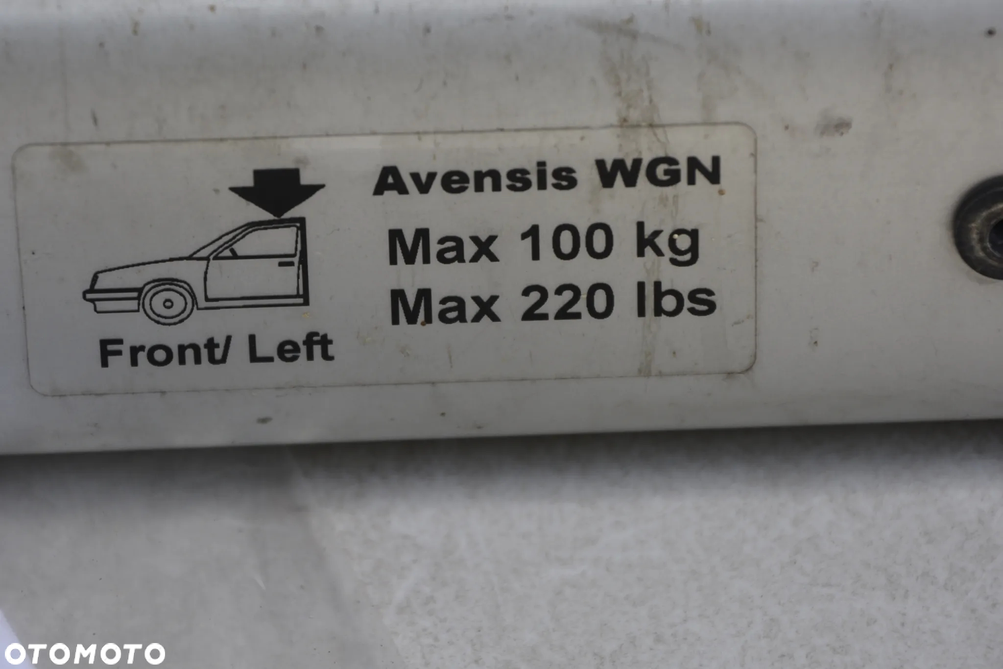 Avensis T25 kombi oryginał bagażnik dachowy Toyota  alu klucz - 6
