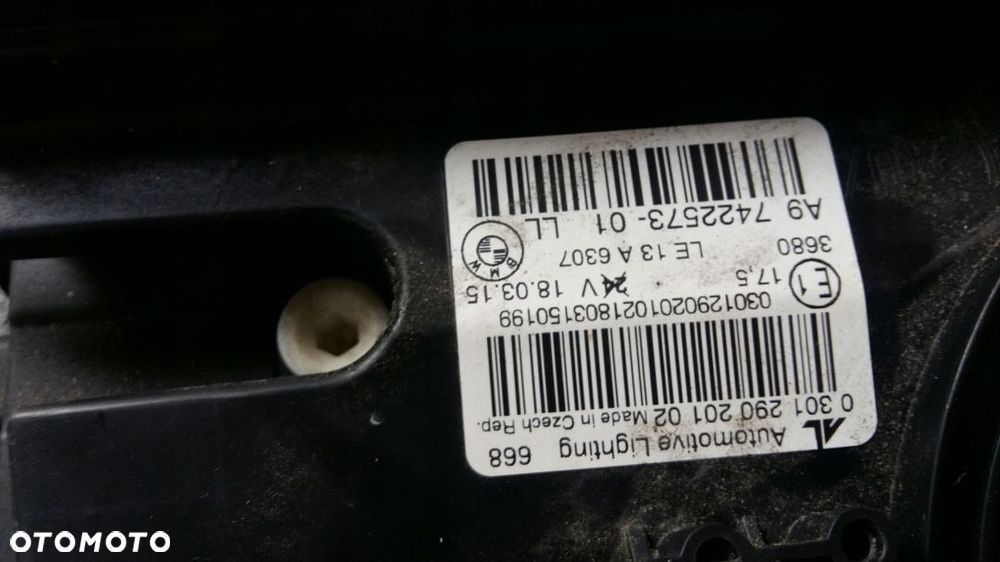 BMW 2 F45 F46 LEWA LAMPA REFLEKTOR ZWYKŁA 7422573 - 7
