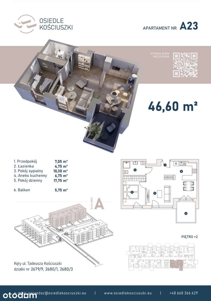 2 pokojowe mieszkanie z balkonem, garaż podziemny, winda - Pełny obrazek: 2/29