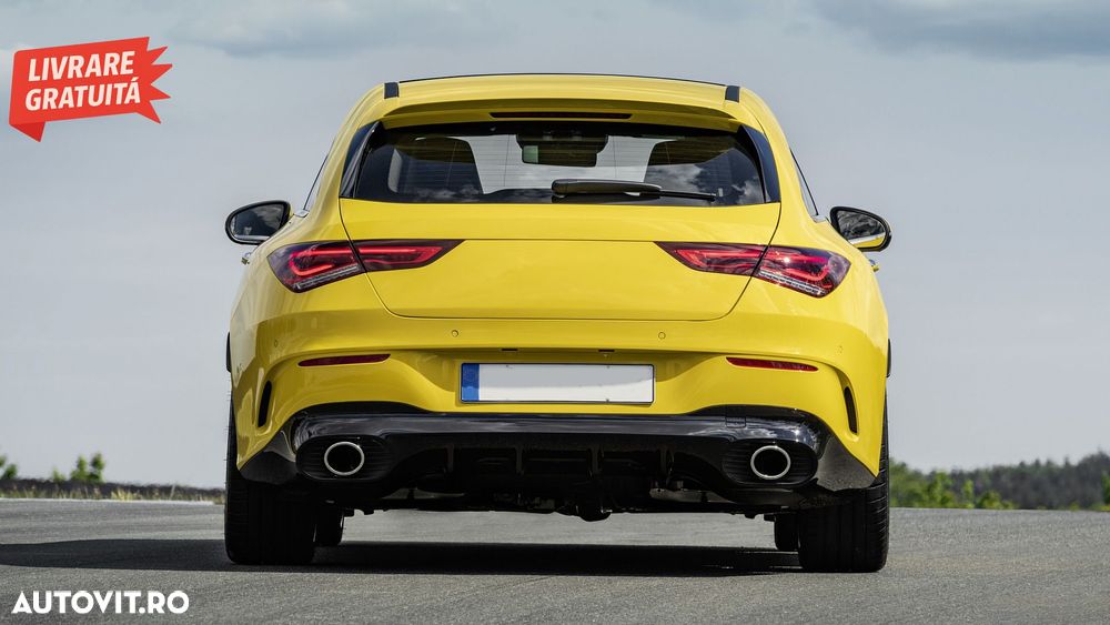 Difuzor Bara Spate cu Ornamente Evacuare Mercedes CLA X118 Shooting Brake C118 Cou- livrare gratuita - 16