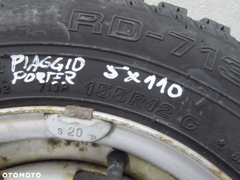PIAGGIO PORTER HIJET QUARGO 04-16 KOLO FELGA STALOWA 4X110 4H12 155R12 - 7