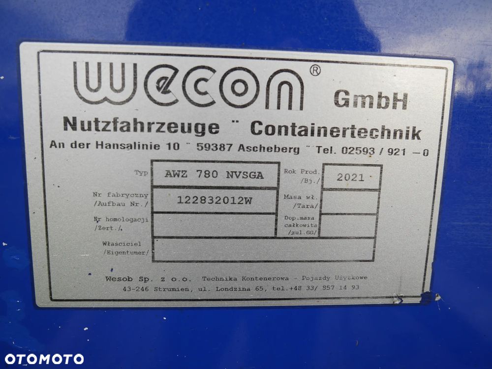 Wecon Firanka/ Przejazdowa 7.70 m/ Stan Idealny/ Tandem - 18