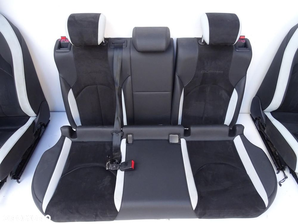 FOTELE FOTEL KOMPLET PÓŁSKÓRA SKÓRA KANAPA SEAT LEON III CUPRA FR 3D - 2