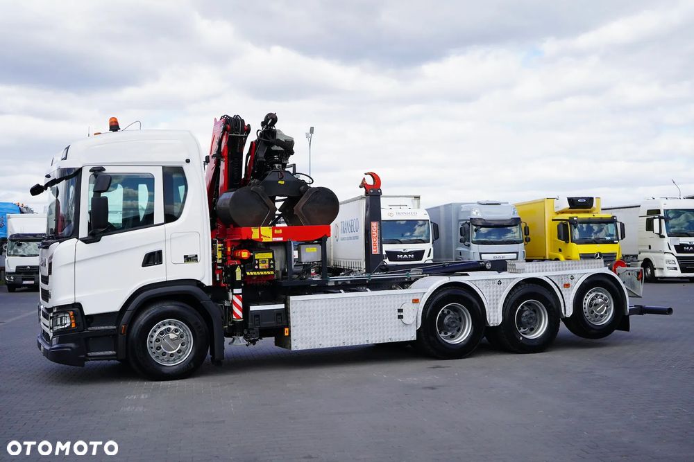 Scania G 410 / E 6 / 8 X 4 / HDS + HAKOWIEC / TRIDEM / CNG / RETARDER / FASSI F 215 - 5