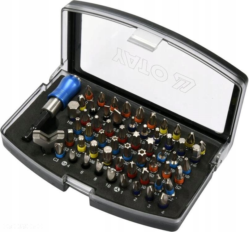YATO ZESTAW KOŃCÓWEK ŚRUBOKRĘTOWYCH 59 SZT. Z ADAPTEREM ORGANIZER YT-04624 - 3