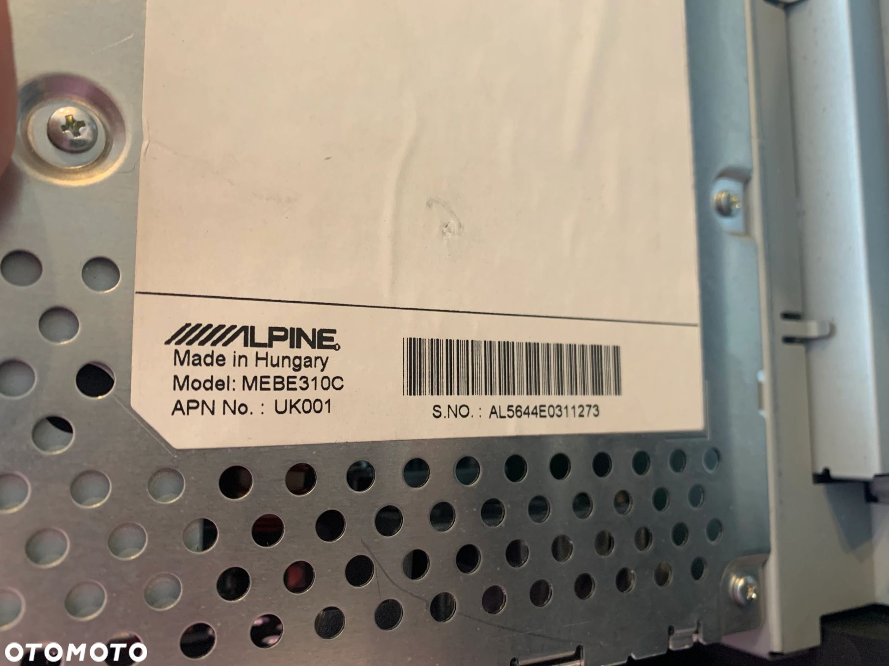 RADIO ALPINE Z RAMKĄ MEBE310C 9349734 MINI F55 F56 F57 - 7