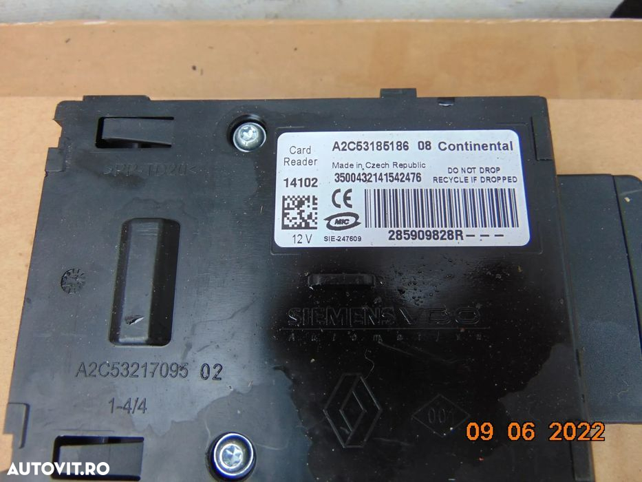 Contact cu cartela renault Megane 3 an 2008-2015 contact pornire citit - 2