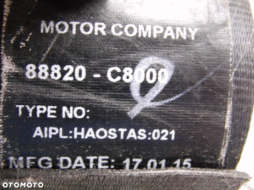 PAS BEZPIECZEŃSTWA HYUNDAI I20 II 2015-2020r. PRAWY PRZEDNI ORYGINAŁ - 5