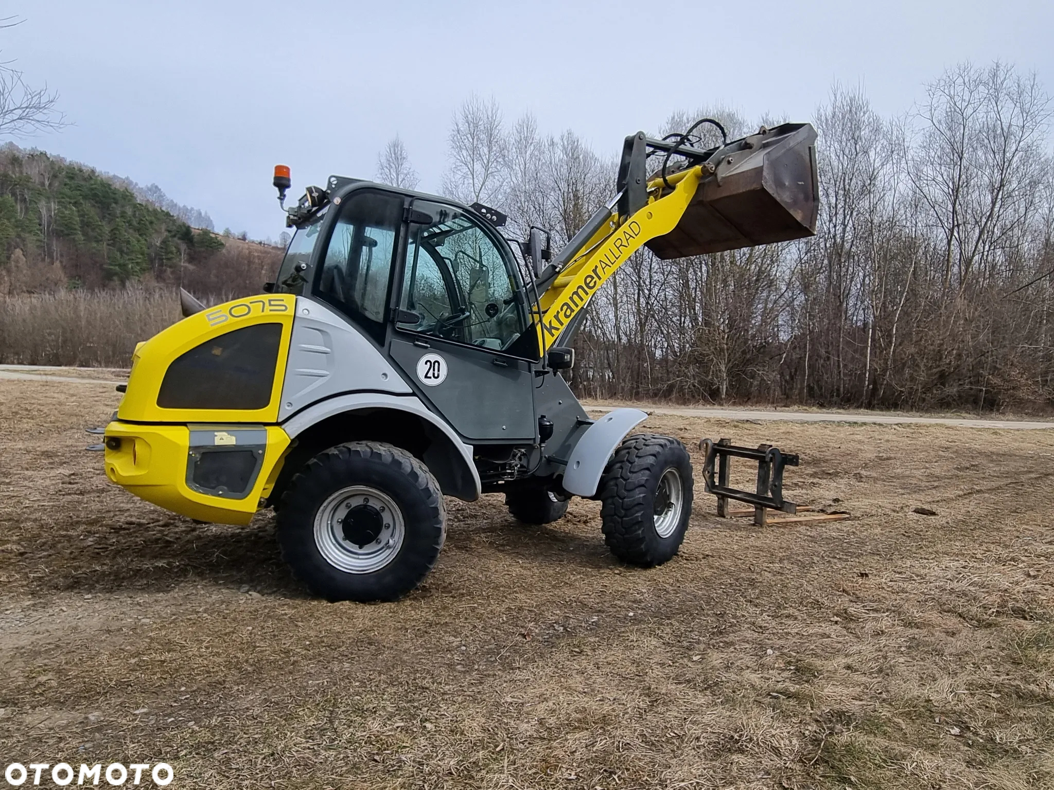 Kramer 5075 Ładowarka kołowa 353 jak Nowa import Norwegia 2018r 2200mtg Oryginał Widły i łyżka silnik Yanmar - 4