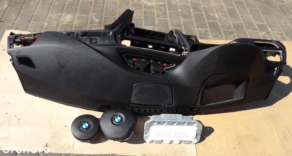 BMW - F30* - DESKA ROZDZIELCZA - KONSOLA - POD HEADUP - PODUSZKI AIRBAG - NAPINACZE - KOMPLET - 9228278 - 1