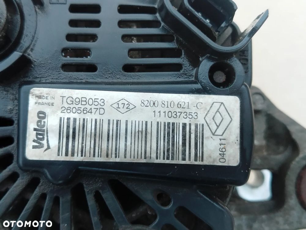 ALTERNATOR 8200810621C TG9B053 DACIA RENAULT 1.6 BENZYNA - 5