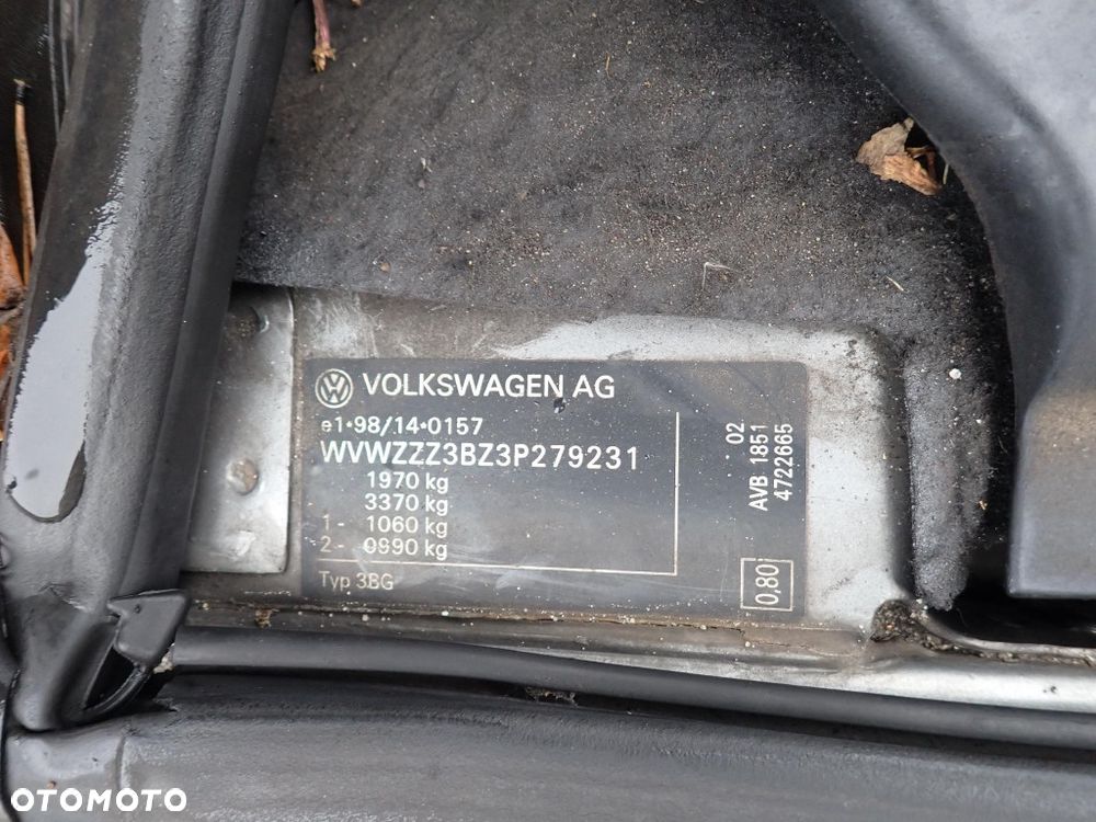 CZĘŚCI - Vw Passat B5 1,9TDI 101KM AVB FILM SEDAN LIFT 5B lakier LD7W 2002r. INDEX - 9814 - 7
