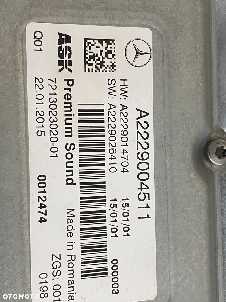 MERCEDES 205 222  wzmacniacz A 2229004511 - 3